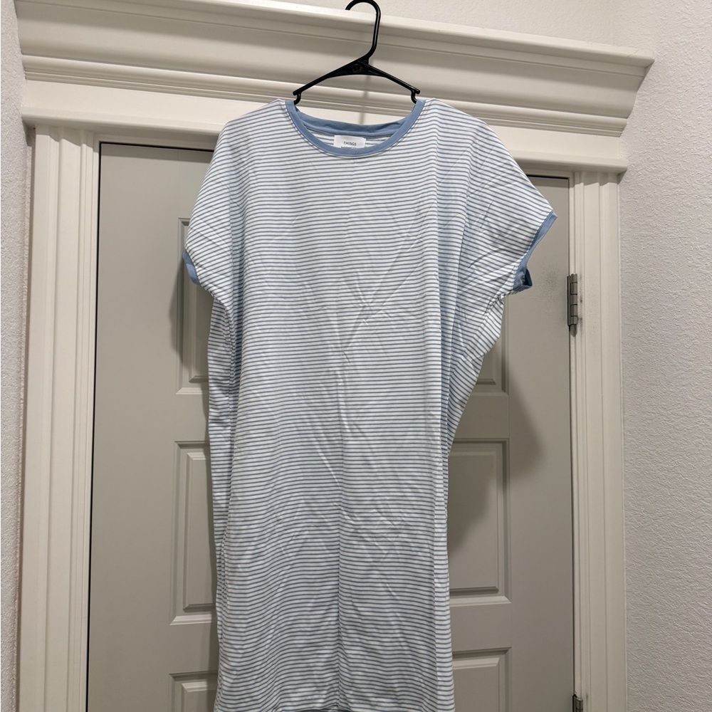 Blue Striped Women's Dress